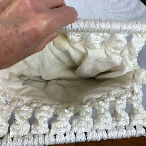 Homemade Macramé Beaded Purse - Picture 5 of 6